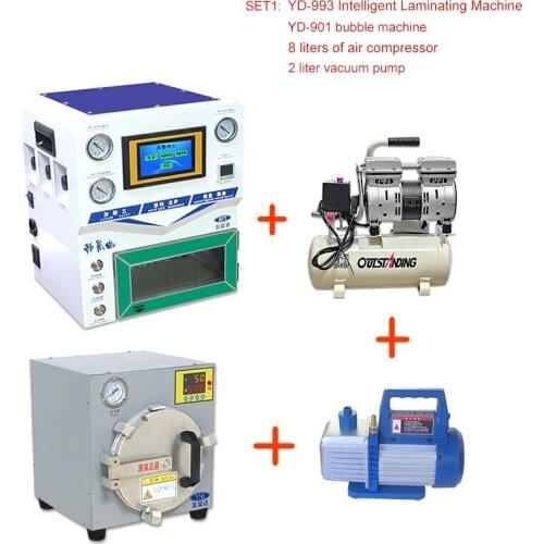 YYD-993 Curved/Straight Face OCA Screen Laminating Machine Suitable for All Mobile Phone Models Glass Touch Screen LCD Repair