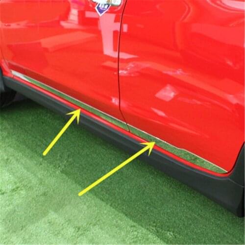 Car Accessories high quality Stainless Steel body side moldings side door decoration for Subaru XV 2018-2019 Car Styling