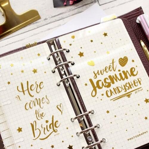 3pcs/set 6 Holes A5 A6 Spiral Notebook Index Divider Filler Planner Insert Refill Loose Leaf Journal Agenda Stationery Office