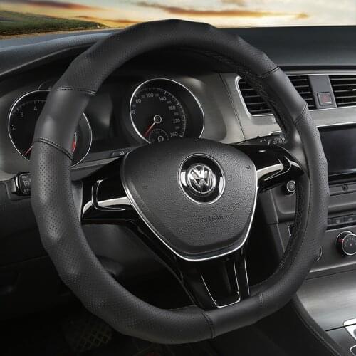 Car Steering Wheel Cover D Shape Soft Short plush Winter For Nissan Qashqai J11 X-trail T32 For Kia Sportage Optima GOLF 7 2015