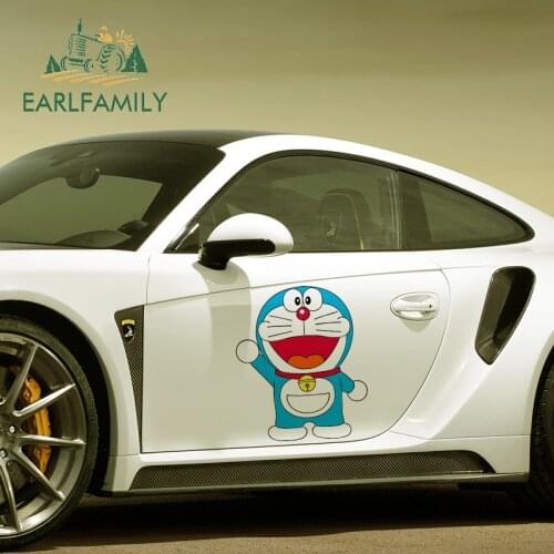 EARLFAMILY 43cm x 36.3cm For Doraemon Fine Decal Waterproof Car Stickers Motorcycle Auto Air Conditioner Decoration For JDM SUV