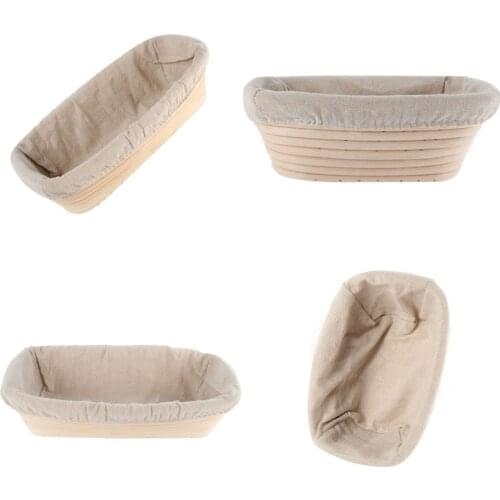 2021 Hot Banneton Brotform Long Bread Dough Proofing Proving Rattan Basket Liner Hot