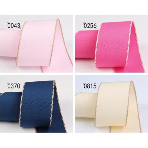 Kewgarden 38mm 25mm 10mm Double Edge Dotted Line Grosgrain Ribbons Handmade Tape DIY Bowknot Satin Ribbon Packing Riband 10y