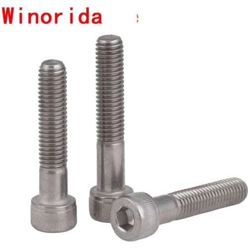 M4M5M6 304 Stainless Steel Half-tooth Hexagonal Screw Cylinder Head Bolt Cup Head Screw 10PCS