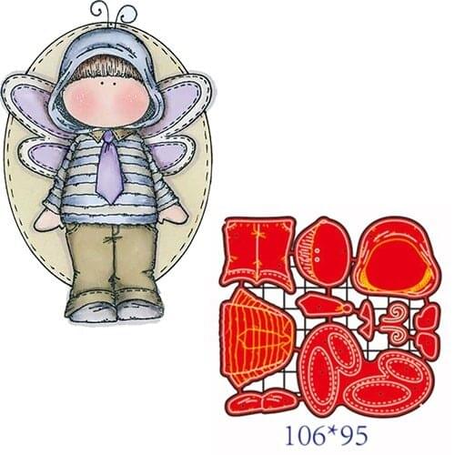 Metal Cutting Dies butterfly girl DIY Scrapbooking Paper Cards Decorative Craft Embossing