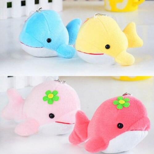 Kawaii cute dolphin plush toy Suction cup ornaments baby girl room decor cartoon small whale marine animal ballena portachiavi