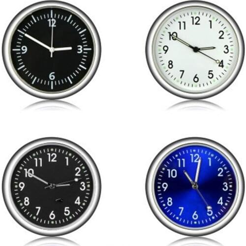 Mini Car Self-adhesive Clock Electonic Interior Ornament Mini Digital Luminous Watch Auto Ornament Car Accessories Gifts