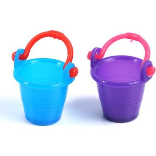 5pcs 1:12 Dollhouse Miniature Water Barrel Bucket Model for 1/12 Dollhouse Bathroom Decor Kids Pretend Play Toy for Children