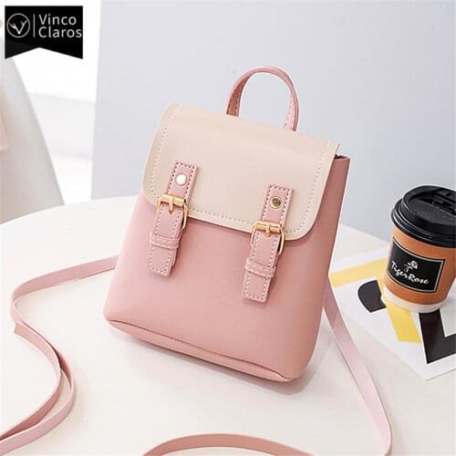 Fashion Cute Mini Backpacks for Girls SimpleSoft PU Leather Backpacks for Women Female Travel Small Bags Purses School Backpack