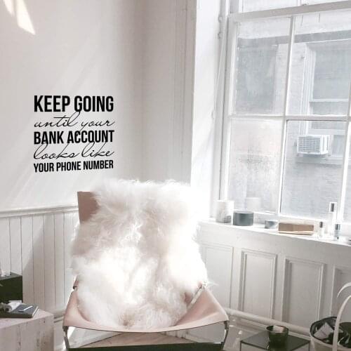 Fashionable bank account Stickers Home Decoration Nordic Style Home Decoration for Living Room Decoration removable mural