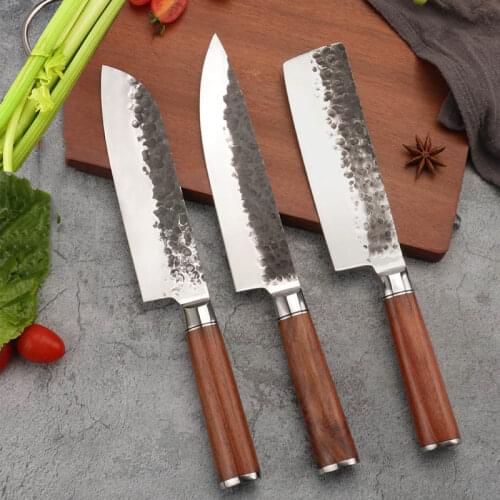 Hammer Forged d Stainless Steel Japanese Knife Salmon Slicing Cooking Knives Fish Filleting Sushi Kitchen Chefs Knife
