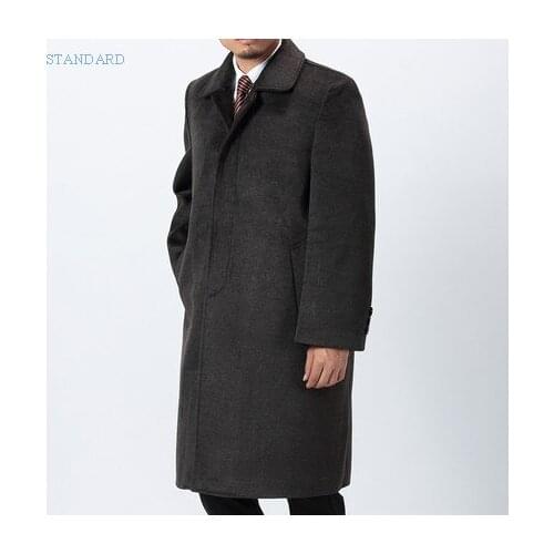 Winter Woolen Coat Men Jackets Super Warm Long Pea Parka Male Turn Down Collar Faux Fur OverCoat Plus Size 5XL LX780