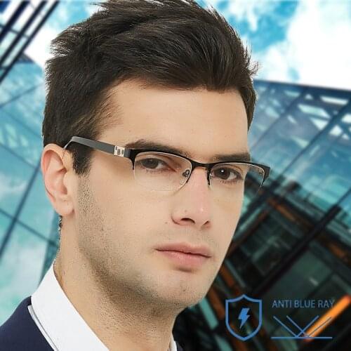 MEESHOW Anti Blue Light Blocking Men Reading Glasses CR-39 Resin Aspheric Glasses Lenses +0.5+1.25+0.75 presbyopia computer 5069