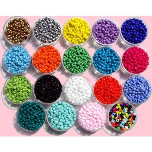 1 Pack Colors 3mm Mini Acrylic Beads Toys Threading Beading for Kids DIY Handcraft Jewelry Bracelet Necklace Weave Accessory Set