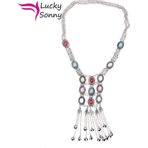 New Maxi Necklaces Bohemia Women Chic Fashion Vintage Long Tassel Pendant Statement Necklaces & Pendants Collares Jewelry Choker