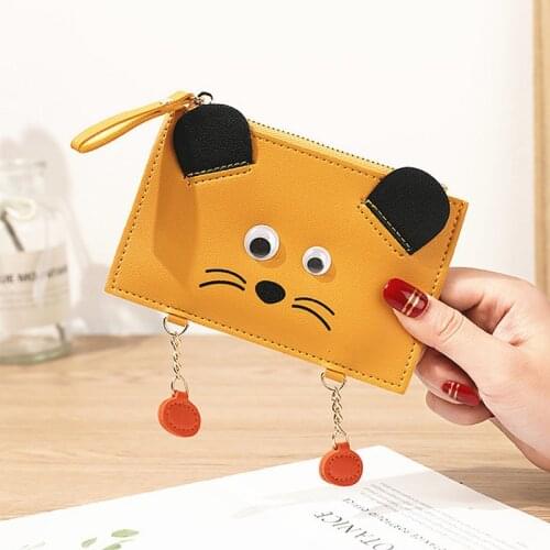 New Multi-card Wallet for Girls Mini Card Holder Wallet Women Korean Version of Multifunctional Cute Animal Zipper Coin Purse