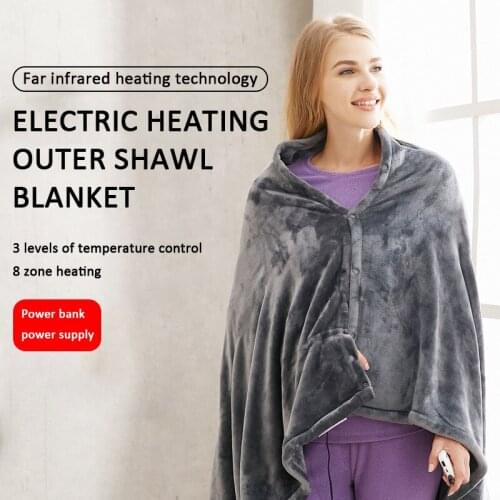 Electric Heated Throw Blanket Fleece Gray Extra Soft Super Warm Shawl 3 Modes Soft Warm Coral Fleece Blanket 2020