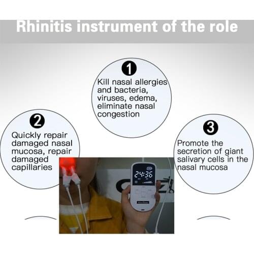 Rhinitis Therapy Allergy Nose Clip Low Frequency Sinusitis Cure Reliever Low-Frequency Rhinitis Laser Therapy Treatment Massager