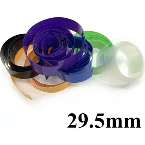 Width29.5mm18650 Lipo Battery Wrap PVC Heat Shrink Tube Insulated Case Sleeve Protector Cover Flat Pack 5 Meter