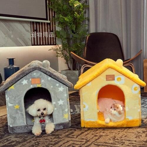 Dog Kennel To Keep Warm In Winter And Four Seasons General House Type Removable And Washable Small Dog Teddy Cat Kennel Closed