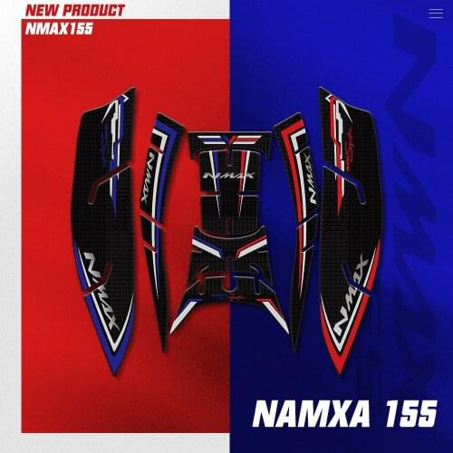 Brand new For YAMAHA NMAX 155 nmax155 2020 Motorcycle fuel tank sticker pedal side protection decal 3D soft Gel moto sticker kit