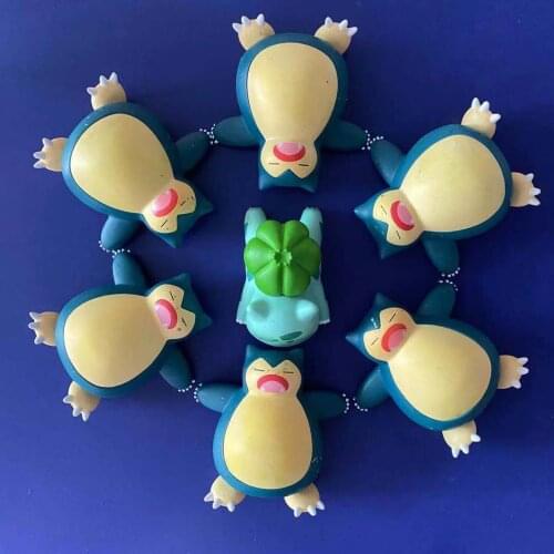 TOMY Genuine Anime Pokemon Sword Shield WCT Snorlax Bulbasaur Doll Toy Collection Gift Have Flaws