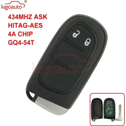 Kigoauto GQ4-54T smart car key for Dodge chrysler Jeep cherokee 2014 2015 2016 2017 keyless entry 2 button 433mhz car remote key