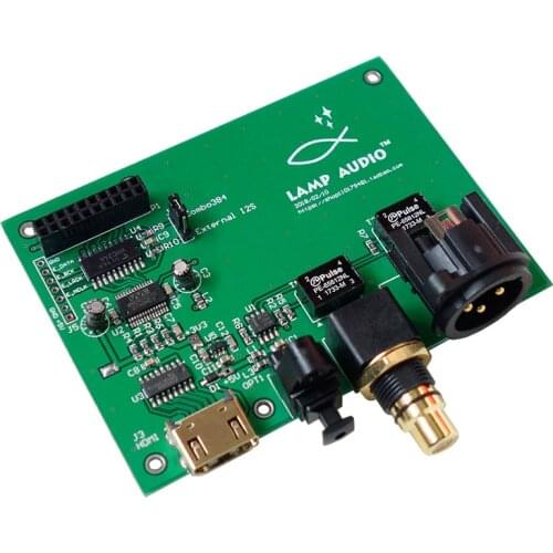 XMOS Amanero Italy USB digital interface I2S/IIS to coaxial fiber SPDIF AES output board