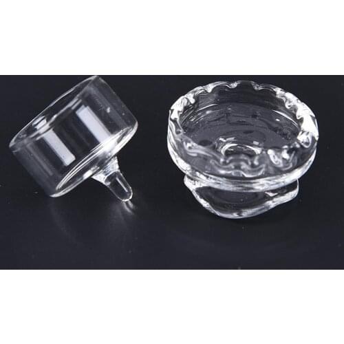 1:12 Dollhouse Miniaturas Furniture Transparent Candy Jar Glass Dessert Fruit Tray Dollhouse Miniatures Accessories