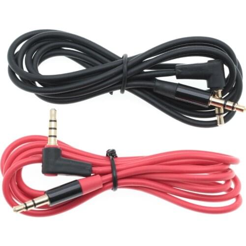 1.2m Audio Cable 3pole to 4pole red/black 3.5mm Headphone Replacement AUX Cable sales promotion cheap one 500pcs/lot