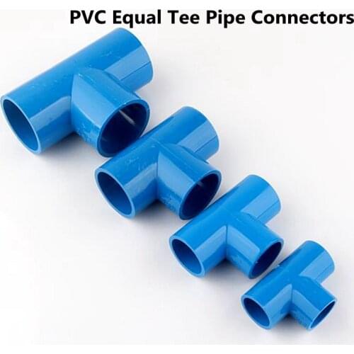 2~10Pcs 20/25/32/40/50/63mm PVC Equal Tee Pipe Connectors Garden Irrigation Connector Aquarium Adapte Industry DIY