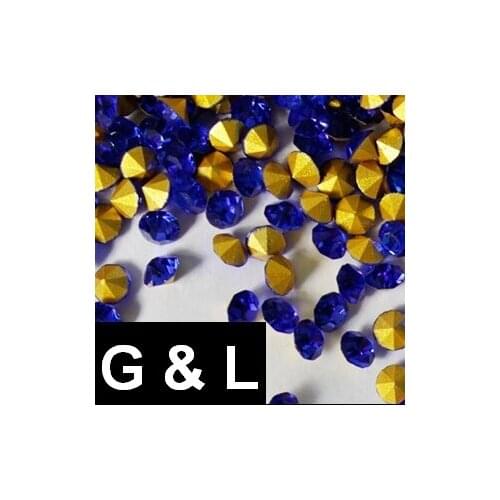 Ss26-ss40 288pcs Sapphire Color Pointback Rhinestones Glass Material Beads Used For Jewelry Nail Art Decoration