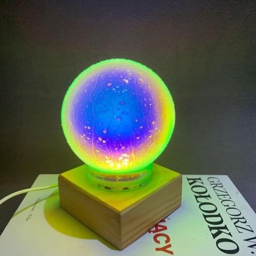3D Glass Ball Night Light Sky Rainbow Moonlight Lamp Shade USB Chargeable Power Christmas Party Wedding Gift Bed Room Decoration