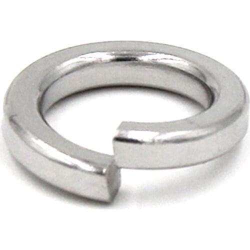 50-100Pcs GB93 M1.6 M2 M2.5 M3 M4 M5 M6 M8 M10 M12 M16 M18 M20 M22 A2 304Stainless Steel Spring Split Lock Washer Elastic Gasket