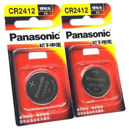 5pcs/lot Panasonic CR2412 CR 2412 3V Lithium Button Coin Watch Battery Key Fobs Batteries For swatch