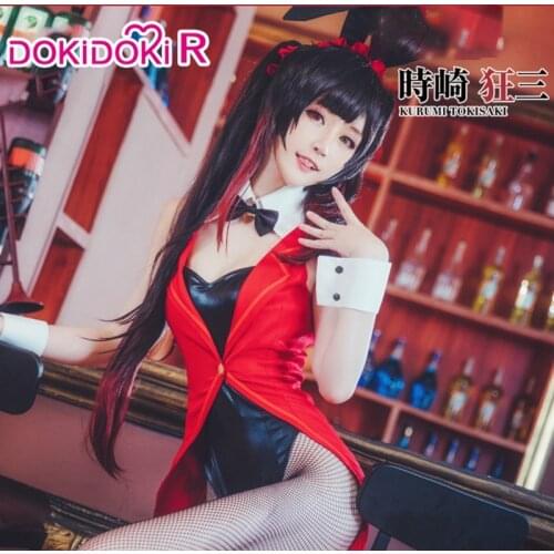 DokiDoki-R Anime DATE A LIVE Cosplay Tokisaki Kurumi Costume Bunny Girl Tokisaki Kurum Cosplay Women DATE A LIVE Costume