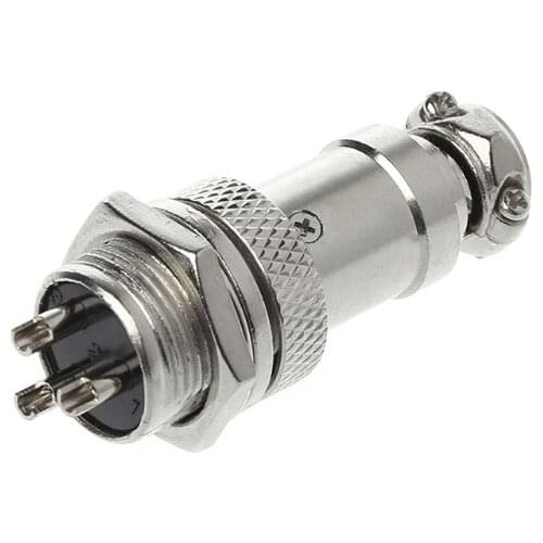 Aviation Plug Male & Female Wire Panel Metal Connector 16mm 2/3/4/5/6/8/9 Pin GX16