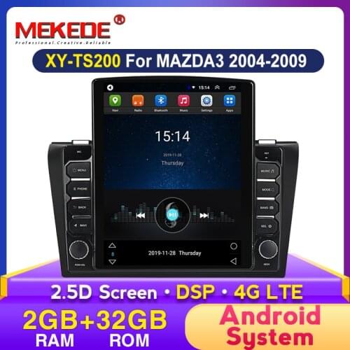 2G+32G Android System 4G LTE DSP IPS Car Radio Multimedia Video Player for Mazda 3 2003-2009 Mazda3 Navigation GPS WIFI BT