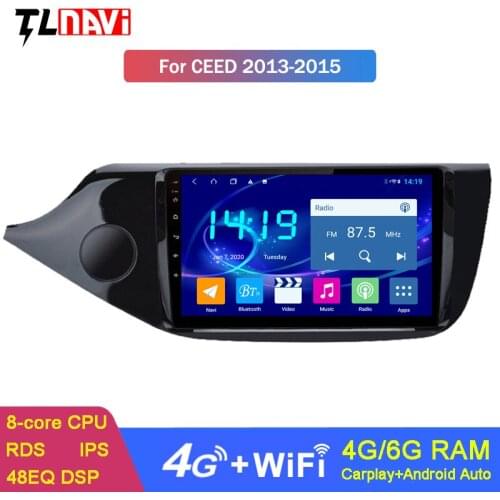 IPS DSP CARPLAY 6G+128G 9 Inch Android 10 Car DVD GPS Navigation For Kia Ceed 2013 2014 2015 Radio Audio Video
