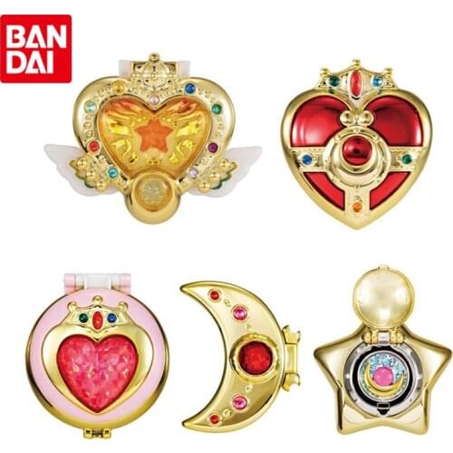 Bandai Genuine Gashapon Sailor Moon Transform Device Mini Makeup Mirror Vol.2 Anime Action Figure Collect Model Gacha Toys