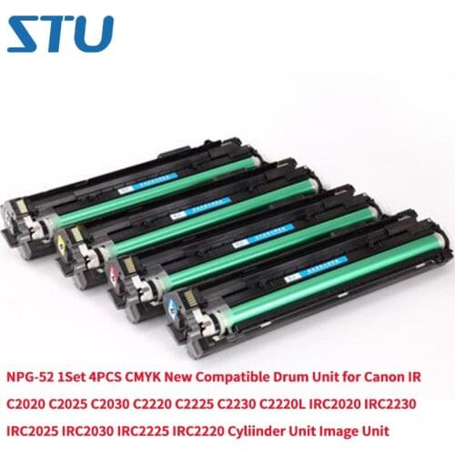 NPG-52 1Set 4PCS CMYK Compatible Drum Unit for Canon IR C2020 C2025 C2030 C2220 C2225 C2230 C2220L IRC2020 IRC2230 Image Unit