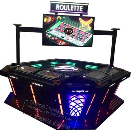 Game Center Casino Bar 8 Players Gambling Table Jackpot Games High Profit Amusement Electronic Roulette Machine