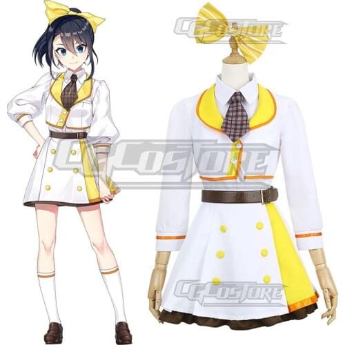 CUE! Flower Takatori Maika Cosplay Costume Anime Game Uniform Dresses Christmas Halloween Free Shipping CG955ZT