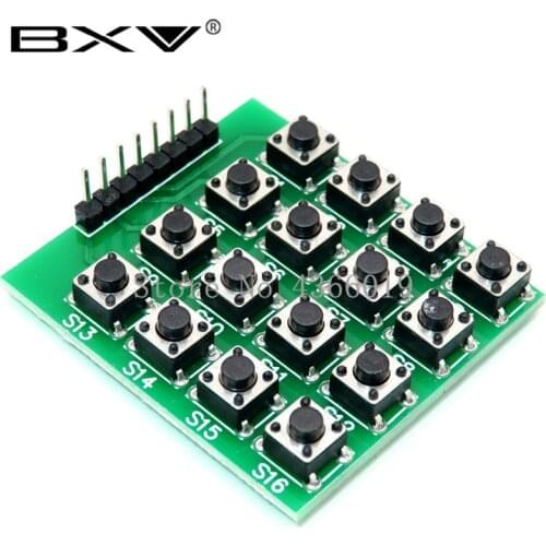 8pin 4x4 4*4 Matrix 16 Keys Button Keypad Keyboard Breadboard Module MCU for Diy Kit