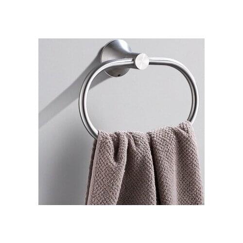 Towel Ring Brushed Nickel Wall Mounted Gold Towel Holder for Bathroom Accessories Solid Brass Bath Towel Bar Towel Rack DG8407SN
