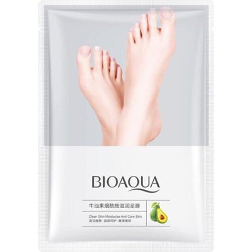 Niacinamide Moisturizing Foot Mask Avocado Extract Exfoliating Mildly Soothes Smoothing Skin Care Sheet Pack