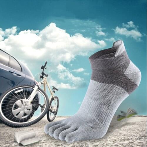 1Pair New Outdoor Mens Sports Socks Breathable Cotton Toe Socks Jogging Cycling Running 5 Finger Toe Slipper Sock Wholesale