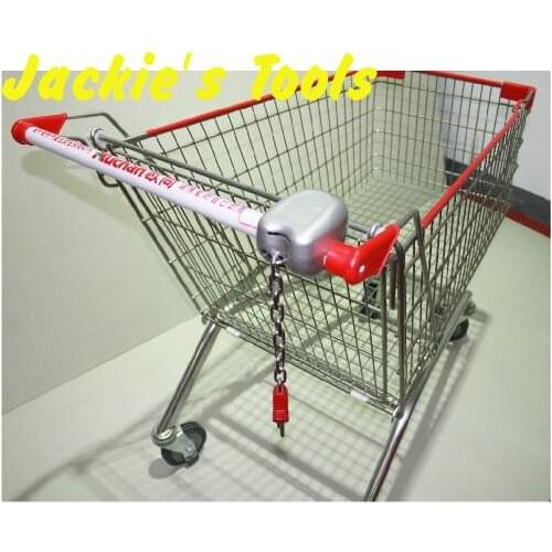 New Supermarket shopping cart coin lock free shipping