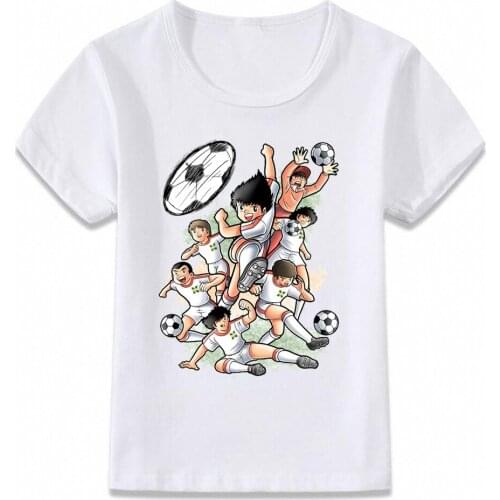 2021 New Kids Clothes T Shirt Captain Tsubasa Le Petit Footballer Anime Artwork Boys and Girls Toddler Shirts Tee