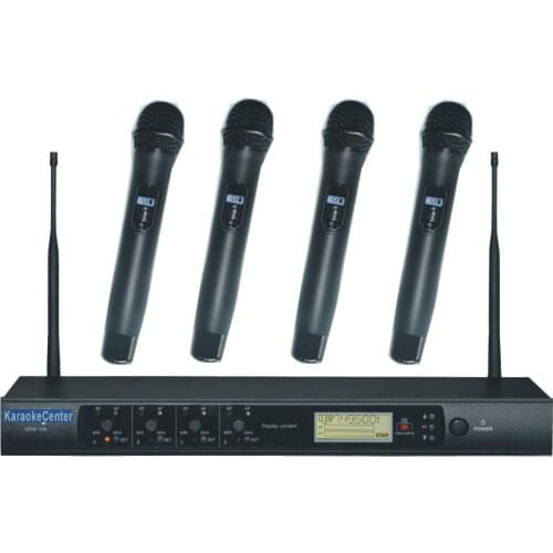 Professional UHF Wireless Karaoke Microphone 200CH x 4 Hand Held radio Microphones KTV MTV machine